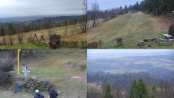 Sdružený snímek okolí chaty Myslivna