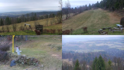 Sdružený snímek okolí chaty Myslivna