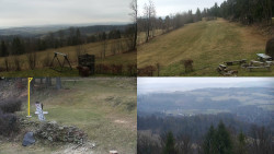 Sdružený snímek okolí chaty Myslivna