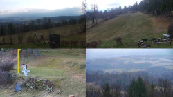 Sdružený snímek okolí chaty Myslivna