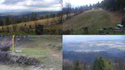 Sdružený snímek okolí chaty Myslivna