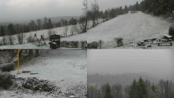 Sdružený snímek okolí chaty Myslivna