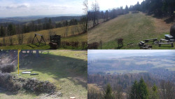 Sdružený snímek okolí chaty Myslivna