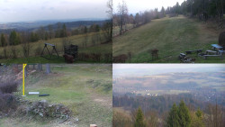 Sdružený snímek okolí chaty Myslivna