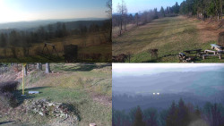 Sdružený snímek okolí chaty Myslivna