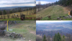 Sdružený snímek okolí chaty Myslivna