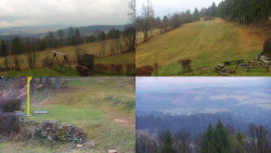 Sdružený snímek okolí chaty Myslivna