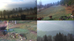 Sdružený snímek okolí chaty Myslivna