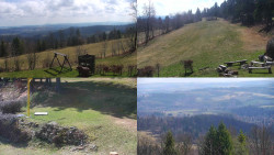 Sdružený snímek okolí chaty Myslivna