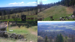 Sdružený snímek okolí chaty Myslivna