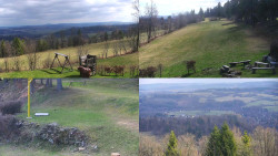 Sdružený snímek okolí chaty Myslivna