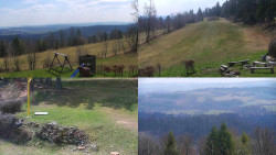 Sdružený snímek okolí chaty Myslivna