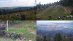 Sdružený snímek okolí chaty Myslivna