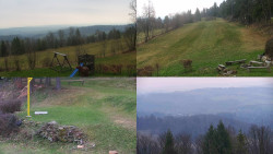 Sdružený snímek okolí chaty Myslivna