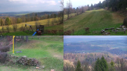 Sdružený snímek okolí chaty Myslivna