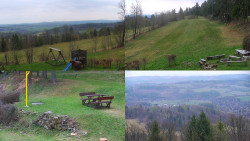 Sdružený snímek okolí chaty Myslivna