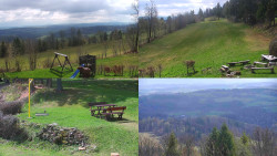 Sdružený snímek okolí chaty Myslivna