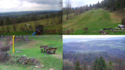 Sdružený snímek okolí chaty Myslivna