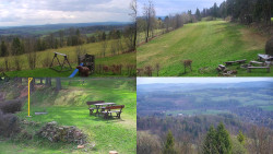 Sdružený snímek okolí chaty Myslivna