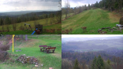 Sdružený snímek okolí chaty Myslivna