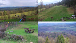 Sdružený snímek okolí chaty Myslivna