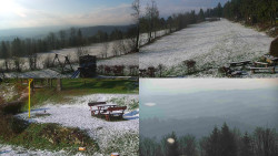 Sdružený snímek okolí chaty Myslivna