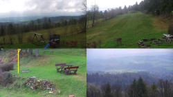 Sdružený snímek okolí chaty Myslivna