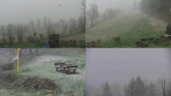 Sdružený snímek okolí chaty Myslivna