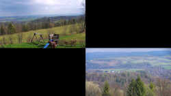 Sdružený snímek okolí chaty Myslivna