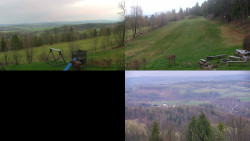 Sdružený snímek okolí chaty Myslivna