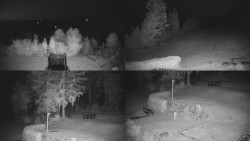 Kompositfoto der Umgebung der Myslivna-Hütte