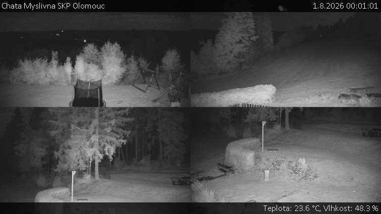 Myslivna Cottage SKP Olomouc - Composite photo of the surroundings of the Myslivna cabin - 1.8.2026 v 00:01