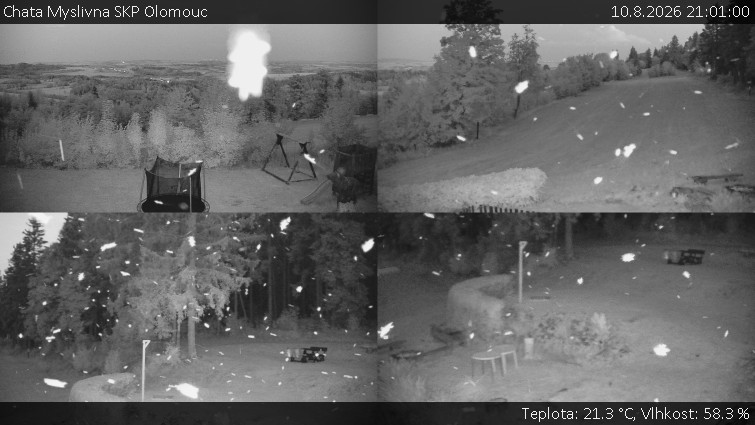 Chata Myslivna SKP Olomouc - Sdružený snímek okolí chaty Myslivna - 10.8.2026 v 21:01