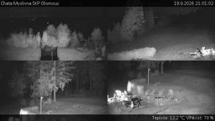 Chata Myslivna SKP Olomouc - Sdružený snímek okolí chaty Myslivna - 19.9.2026 v 21:01