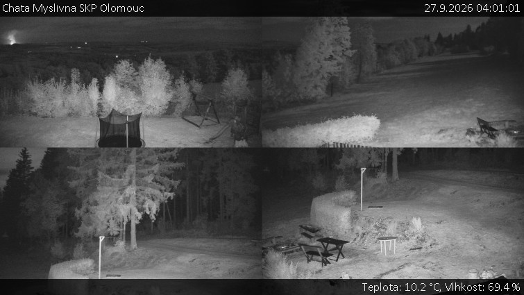 Chata Myslivna SKP Olomouc - Sdružený snímek okolí chaty Myslivna - 27.9.2026 v 04:01
