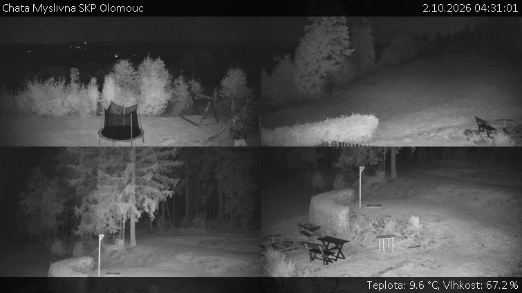 Chata Myslivna SKP Olomouc - Sdružený snímek okolí chaty Myslivna - 2.10.2026 v 04:31