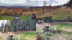 Composite photo of the surroundings of the Myslivna cabin