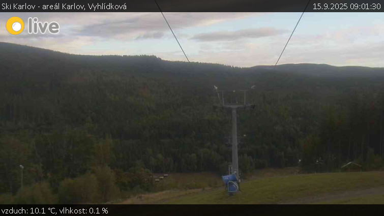 Ski Karlov - areál Karlov - Vyhlídková - 15.9.2025 v 09:01 Ski Karlov - areál Karlov - Vyhlídková - 15.9.2025 v 09:01