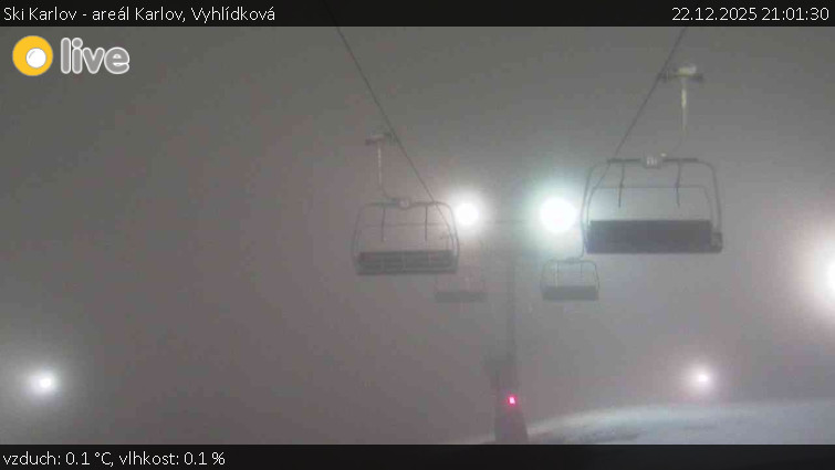 Ski Karlov - areál Karlov - Vyhlídková - 22.12.2025 v 21:01
