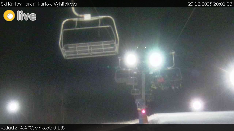 Ski Karlov - areál Karlov - Vyhlídková - 29.12.2025 v 20:01
