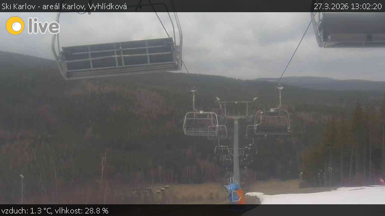 Ski Karlov - areál Karlov - Vyhlídková - 27.3.2026 v 13:02