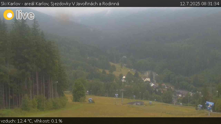 Ski Karlov - areál Karlov - Sjezdovky V Javořinách a Rodinná - 12.7.2025 v 08:31 Ski Karlov - areál Karlov - Sjezdovky V Javořinách a Rodinná - 12.7.2025 v 08:31