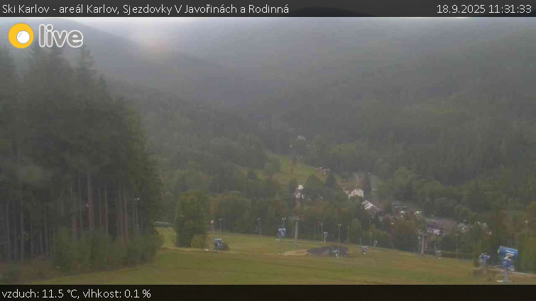 Ski Karlov - areál Karlov - Sjezdovky V Javořinách a Rodinná - 18.9.2025 v 11:31