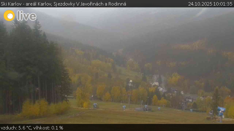 Ski Karlov - areál Karlov - Sjezdovky V Javořinách a Rodinná - 24.10.2025 v 10:01 Ski Karlov - areál Karlov - Sjezdovky V Javořinách a Rodinná - 24.10.2025 v 10:01