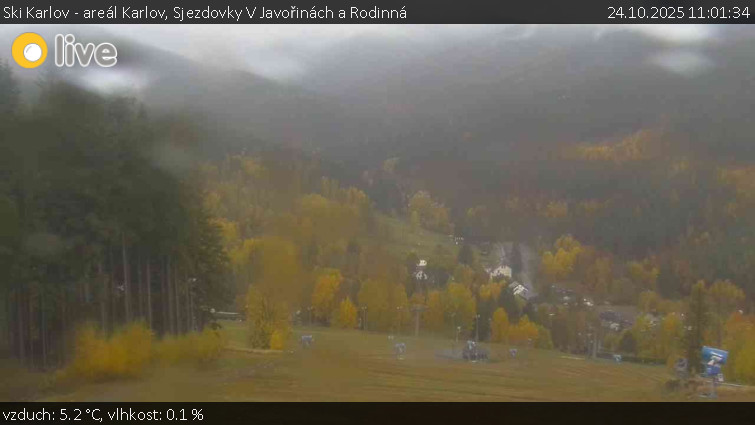 Ski Karlov - areál Karlov - Sjezdovky V Javořinách a Rodinná - 24.10.2025 v 11:01