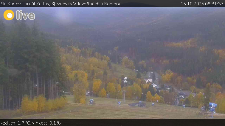 Ski Karlov - areál Karlov - Sjezdovky V Javořinách a Rodinná - 25.10.2025 v 08:31 Ski Karlov - areál Karlov - Sjezdovky V Javořinách a Rodinná - 25.10.2025 v 08:31