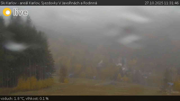 Ski Karlov - areál Karlov - Sjezdovky V Javořinách a Rodinná - 27.10.2025 v 11:31 Ski Karlov - areál Karlov - Sjezdovky V Javořinách a Rodinná - 27.10.2025 v 11:31