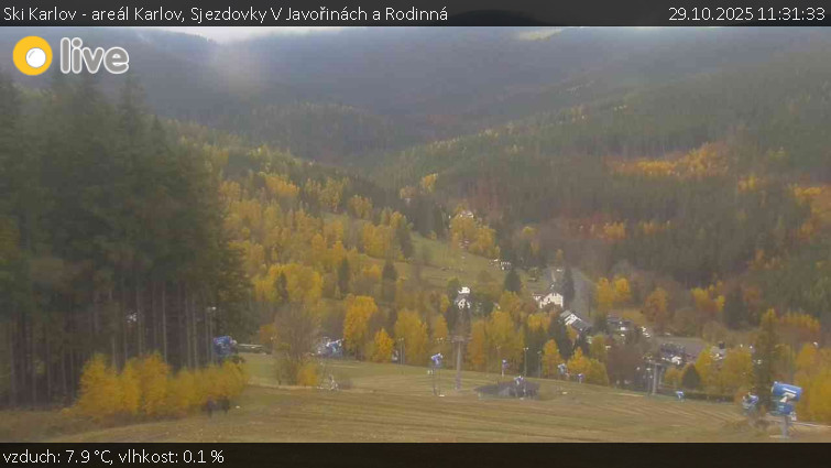 Ski Karlov - areál Karlov - Sjezdovky V Javořinách a Rodinná - 29.10.2025 v 11:31 Ski Karlov - areál Karlov - Sjezdovky V Javořinách a Rodinná - 29.10.2025 v 11:31