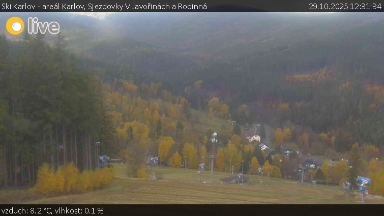 Ski Karlov - areál Karlov - Sjezdovky V Javořinách a Rodinná - 29.10.2025 v 12:31 Ski Karlov - areál Karlov - Sjezdovky V Javořinách a Rodinná - 29.10.2025 v 12:31