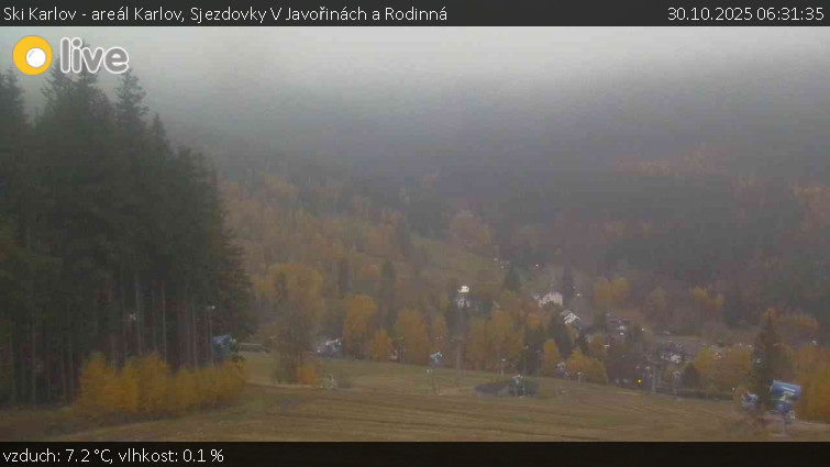 Ski Karlov - areál Karlov - Sjezdovky V Javořinách a Rodinná - 30.10.2025 v 06:31
